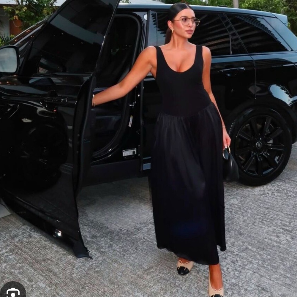 Zara Black Bodycon Plunge Dress